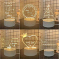 Diy easy-to-carry acrylic mini desk lamp with erasable message board, 3d night light, ambient led lamp, touch control