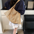 straw woven underarm bag for women, new 2026 spring collection, minimalist and versatile shoulder bag, large capacity practical mother-and-baby bag