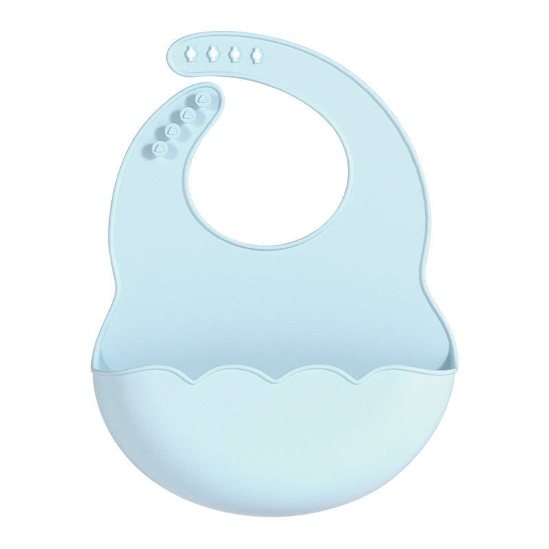 Children's silicone bib, baby food pocket, baby saliva pocket, bib, enlarged and widened waterproof and anti-dirty children's bib