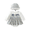 Newborn baby clothes autumn fashion girl's romper dress princess floral hundred days long sleeve bodysuit autumn