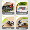 Kids deformation ejection large truck variety track transport truck container boy toy artificial alloy car model