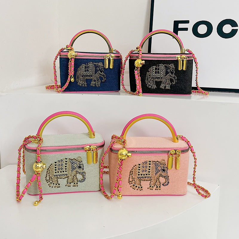 Spring and summer high-end fashion shoulder small square bag women's 2025 new niche design messenger bag fashion box bag