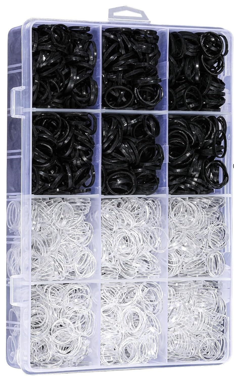 Cross-border special for children's rubber bands, colored hair ropes, 24/28/32-color boxed head ropes, hair pulling needles, pointed tail combs