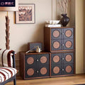 Medieval style chest of drawers solid wood chest of drawers for home sideboard living room tv cabinet storage cabinet bedroom storage card door cabinet