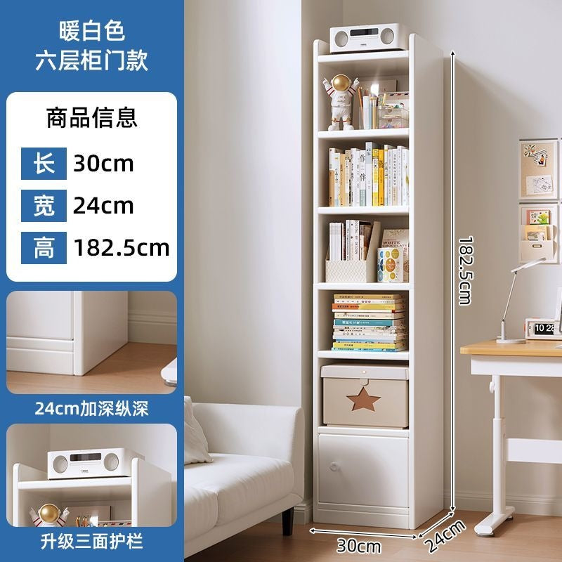 Bookshelf storage rack floor-standing simple for home multi-layer living room cabinet storage cabinet narrow slit small bookcase wall storage