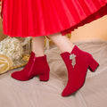 Wedding shoes for women xiuhe wedding dress two-wear 2022 new arrival engagement red thick heel bridal shoes not tiring feet high heels