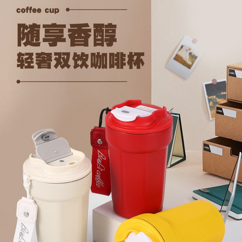 2025 new portable 316l stainless steel insulated tumbler - stylish vacuum insulated water bottle & coffee mug - customizable