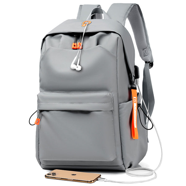 Korean version trendy schoolbag new multi-function USB charging laptop bag fashionable high school student backpack