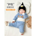 Infant and toddler long-sleeve underwear set - autumn/winter baby pajamas & loungewear - kids' warm, belly-protecting two-piece set