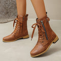 fall and winter roman women's boots cross strap round toe knee socks boots plus sizeflatsstudsbootscasualeasiest for match