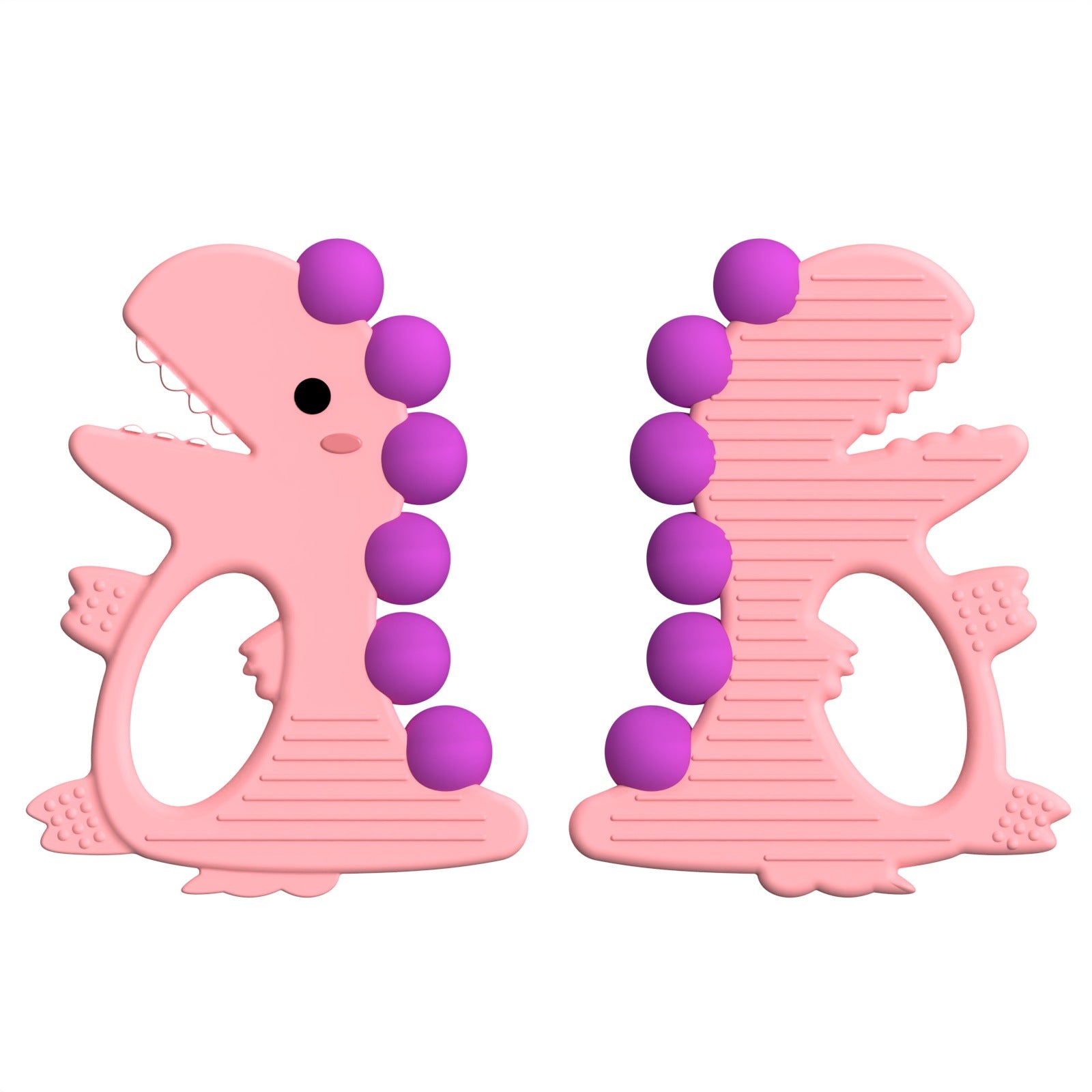 Cross-border new creative cartoon dinosaur drop glue toothpaste baby food grade silicone molar stick anti-eating hand toy