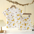 New children's summer pajamas & loungewear set - pure cotton, lightweight, hollow-out design, perfect for air-conditioned rooms - girls' two-piece set
