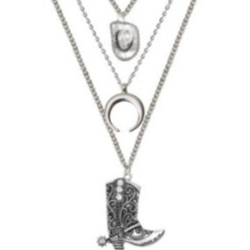 Highly rated new western cowboy boot necklace - gold plated copper, tarnish resistant