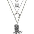 Highly rated new western cowboy boot necklace - gold plated copper, tarnish resistant
