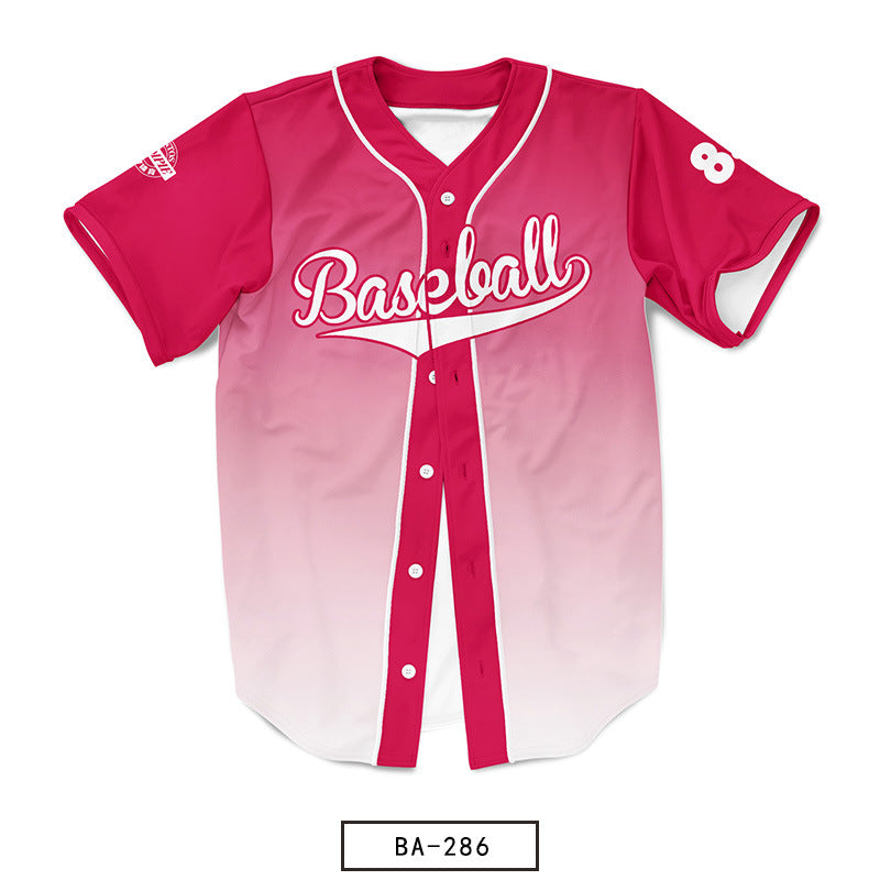 Sublimation custom American baseball jersey sports jacket sticker embroidered softball jersey competition men's and women's baseball jersey printing