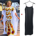 supply loose water-soluble lace robe robe bat shirt long skirt plus size women's dress african