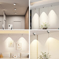 Ultra-thin surface-mounted spotlight with adjustable angle led ceiling light, suitable for living rooms and home use. no-drill installation, flush mount bucket light, aisle downlight