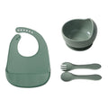 bestseller: silicone baby feeding set - spill-proof silicone bowl, spoon, and plate 3-piece set for kids