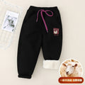 Girls' lambswool pants - kids' autumn/winter fleece-lined thickened cotton pants - boys' and girls' middle school sports pants - winter dropshipping available