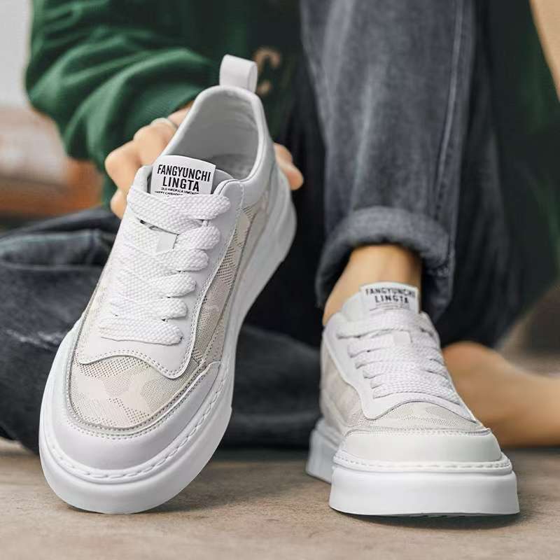Canvas men's shoes spring breathable deodorizing filter black cloth shoes best selling camouflage sneakers non-slip heightening casual sports trendy shoes