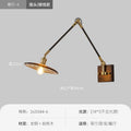 Japanese wabi-sabi style universal telescopic swing arm wall lamp - ceramic lampshade, vintage all-copper wall sconce