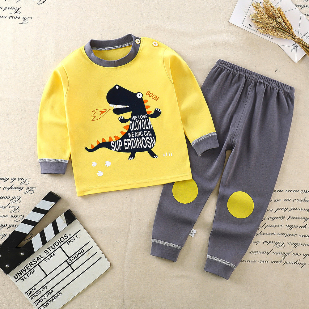 Kids' cotton pajama set - girls' & boys' thermal underwear - wholesale children's home wear