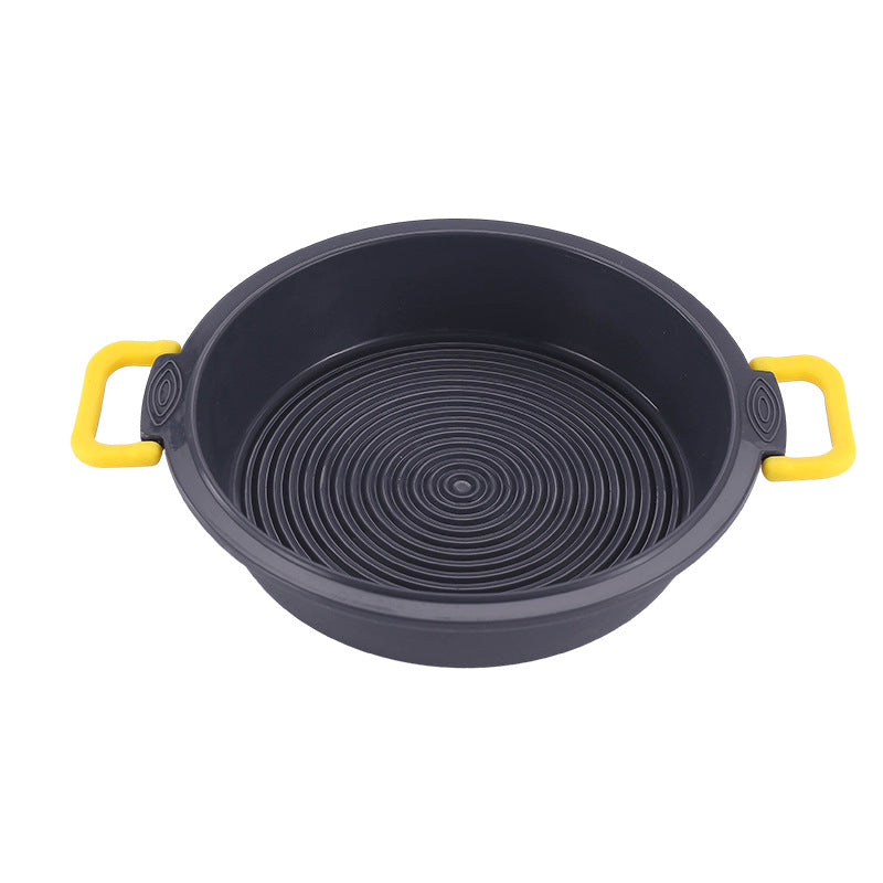 new silicone air fryer baking pan cake mold - high temperature resistant, easy release, round shape, home baking tool