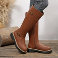 spring/autumn new arrival: plus size chunky heel leather boots for women (sizes 36-43). wholesale available. dropshipping to  and
