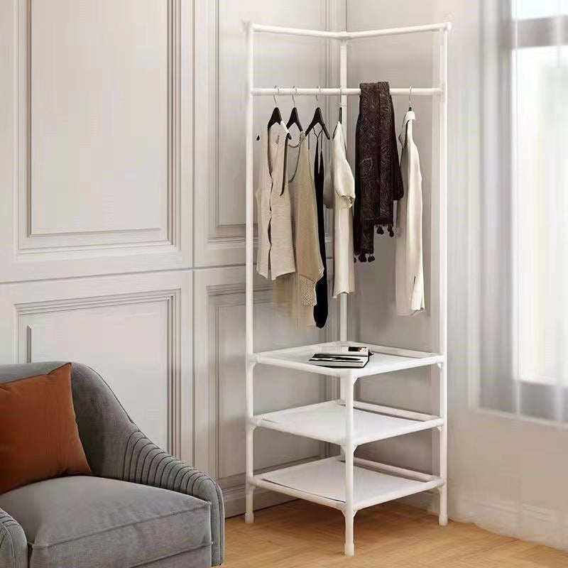 Corner simple coat rack floor bedroom bedside storage rack corner storage rack modern casual clothes rack