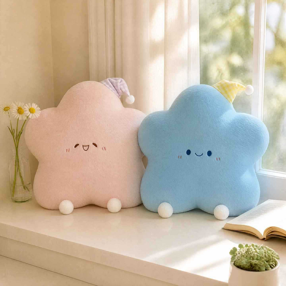 Ins style star stuffed pillow sofa bay window pillow cute decorative cushion sleeping doll birthday gift soft