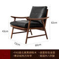 Solid wood sofa chair for home living room dining room leisure chair retro single armchair balcony lazy sofa hank chair