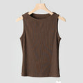 cross-border  spring/summer pure cotton tank top - off-the-shoulder halter neck slimming sleeveless undershirt camisole top for women