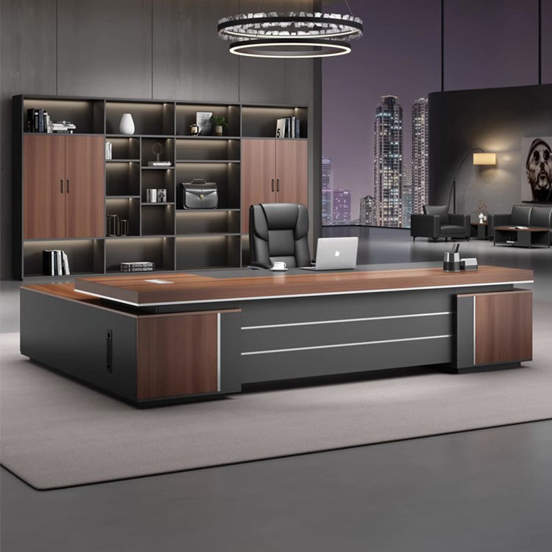 Atmospheric boss table Double cabinet President's desk Large class supervisor desk manager Office desk and chair combination furniture