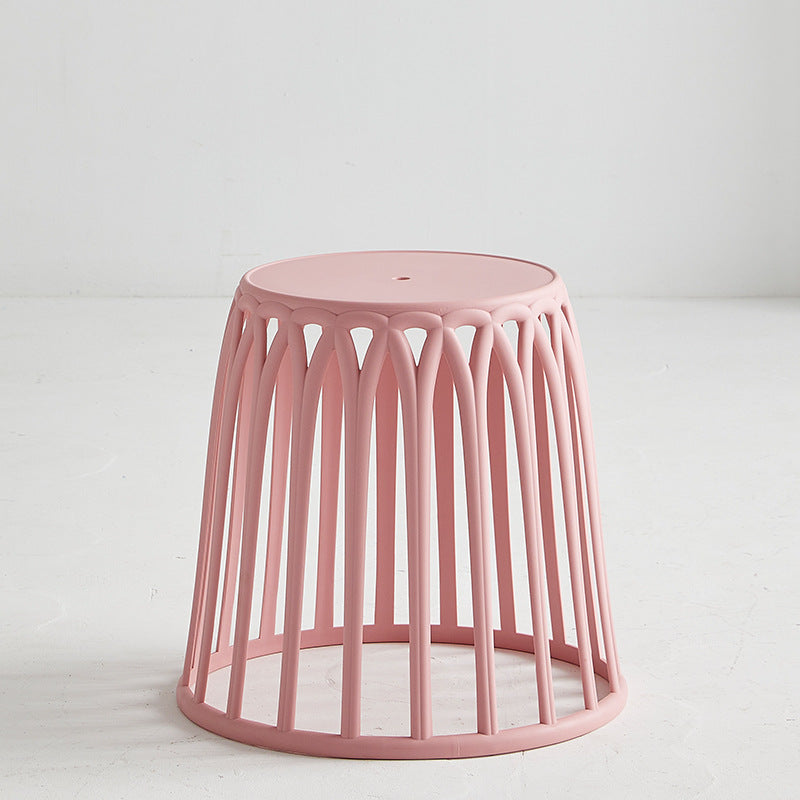 Scandinavian round living room side table hollow set stool plastic for home small table spare stool casualpopular small stackable