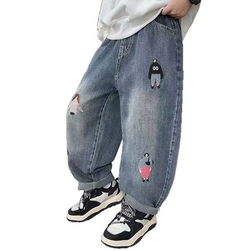 Boys' jeans: new  spring collection - stylish jeans for boys, spring pants for kids, handsome long pants for mid-to-large children, spring/autumn styles