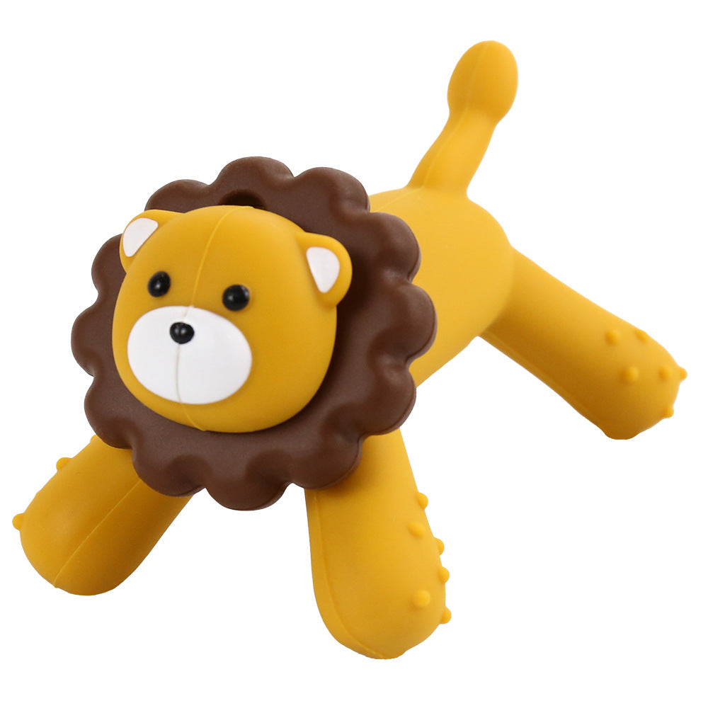 Cross-border baby lion bee toothpaste food grade silicone soothing molar stick baby grasping teething toothpaste toy