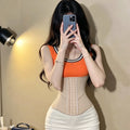 21-bone summer mesh comfortable breathable back longshapedslimming look sports shaping waist support tummy control waistband