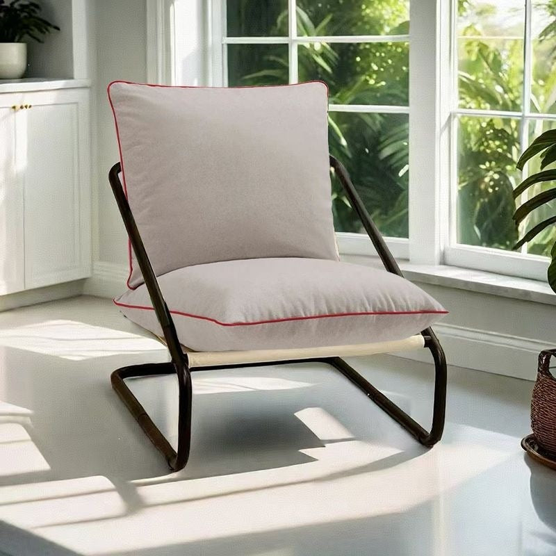Influencer-approved single sofa chair - lazy balcony lounge chair - minimalist single seater - wabi-sabi style furniture - cotton living room