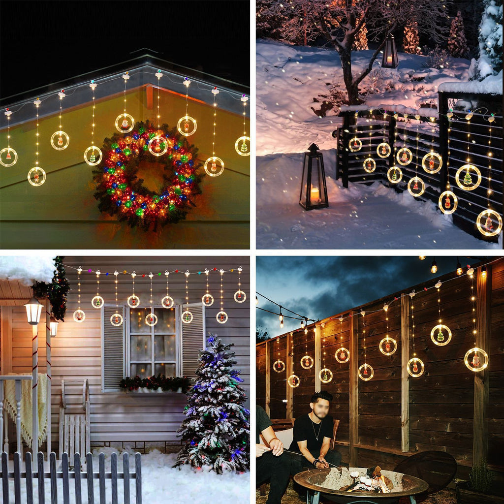 Christmas decorative light string star light string room curtain light atmosphere LED lights flashing Christmas tree ice strip light