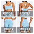 color block compression sports bra & leggings set - premium yoga outfit for women - slimming fitness tank top