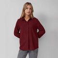 fashionpolo collar long sleevesshirt women's  spring new arrivalfashionelegant formal tops