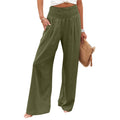 cross-border women's fashion casual loose solid color high-waisted trousers