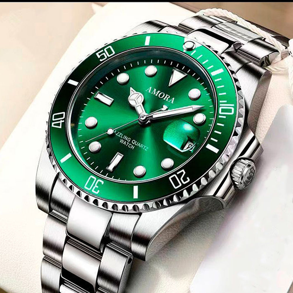 Xiangshiman brand golden steel belt waterproof water ghost men's luminous watch factory direct sales exportnew arrival cross-border hand