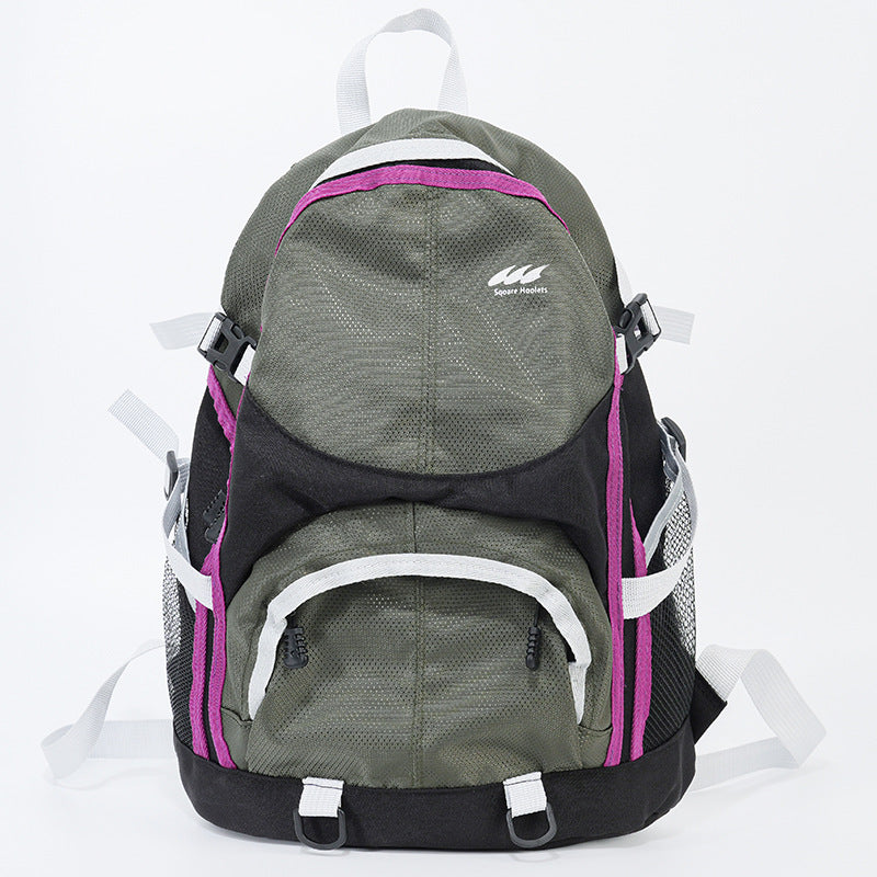 Outdoor leisure sports backpack Men's and women's same light and versatile college students hiking sports wind backpack