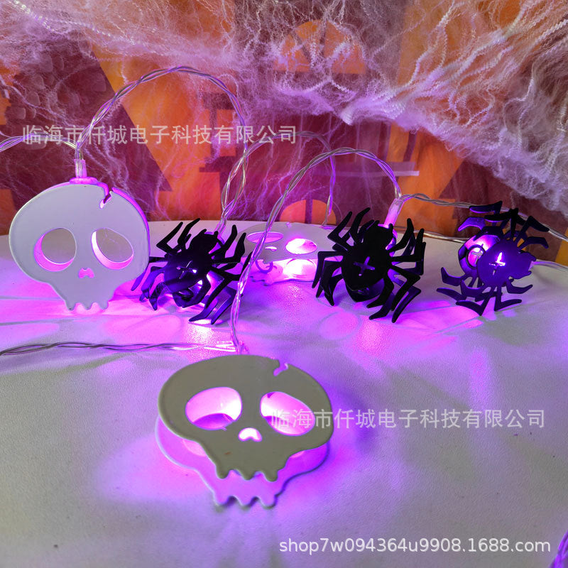 New Halloween light string skull ghost horror decorative lights ghost festival atmosphere small lights battery box pumpkin lights
