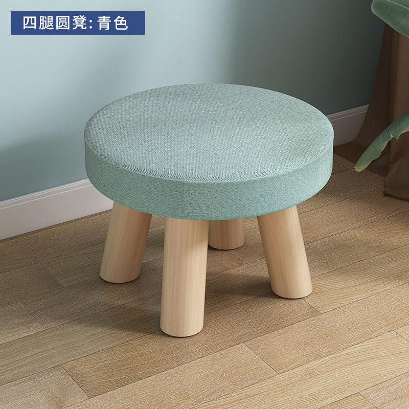 Baby chair cartoon creative eating small stool small stool for home solid wood round low stool cute kids sofa stool