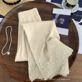 fashionsummernew arrival linen lace wide-leg pants high waistdrapedelegantcasual pants