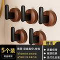 No-drill solid wood coat hook - entryway, doorway, behind-the-door hook - damage-free adhesive, heavy-duty weight capacity, coat & hat hook, key hook
