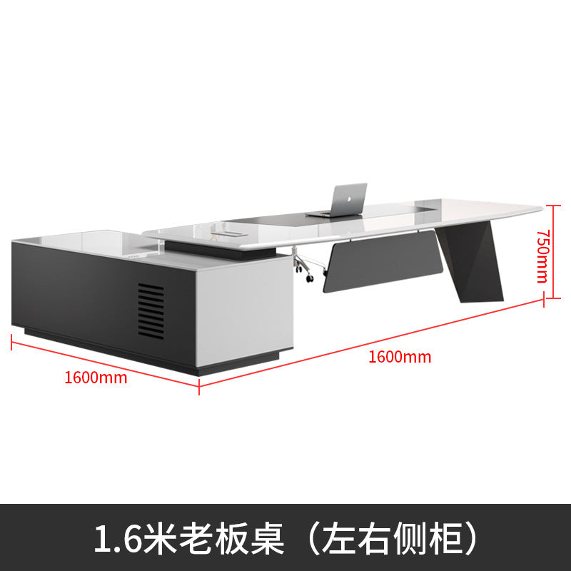 Accessible luxuryclassy sense paint boss desk office desk casual modern fashion executive desk office furniture table and chair combination