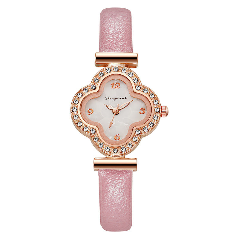 Shangmei lucky four-leaf clover popular watch niche accessible luxury women's watch liu's quartz ladies wholesale cross-border watch